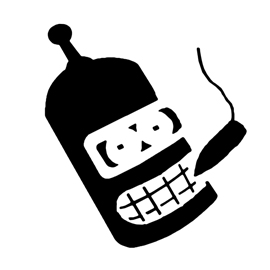 Futurama - Bender Stencil | Free Stencil Gallery