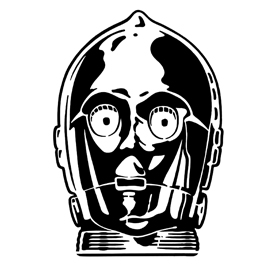 C3-PO Stencil | Free Stencil Gallery