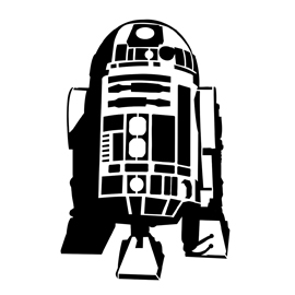 Star Wars R2-D2 stencil | Free Stencil Gallery