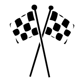 Checkered Flags Stencil | Free Stencil Gallery