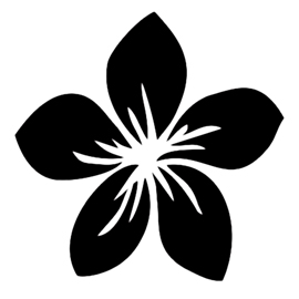 Plumeria 01 Stencil | Free Stencil Gallery