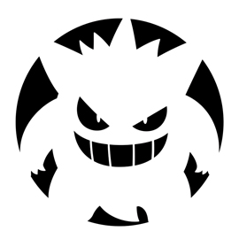 Pokemon - Gengar Stencil | Free Stencil Gallery