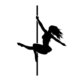 Pole Dancer Silhouette Stencil | Free Stencil Gallery