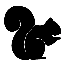 Squirrel Silhouette 02 Stencil | Free Stencil Gallery