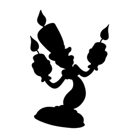 Download Beauty and the Beast - Lumiere Stencil | Free Stencil Gallery