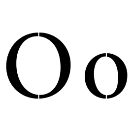 Greek Letter - Omicron | Free Stencil Gallery