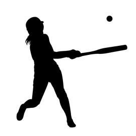 Softball Player Silhouette 01 Stencil | Free Stencil Gallery