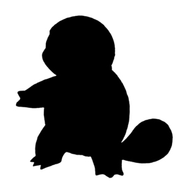 Pokemon - Squirtle Silhouette Stencil | Free Stencil Gallery