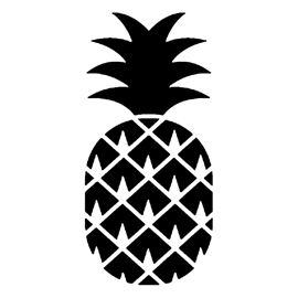 Pineapple 02 Stencil | Free Stencil Gallery