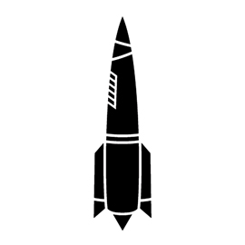 Rocket Ship 01 Stencil | Free Stencil Gallery