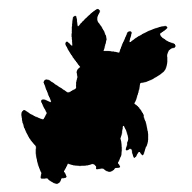 Pokemon - Nidorina Silhouette Stencil | Free Stencil Gallery
