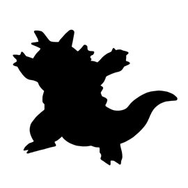 Pokemon - Rhydon Silhouette Stencil | Free Stencil Gallery